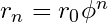 r_n = r_0 \phi^n
